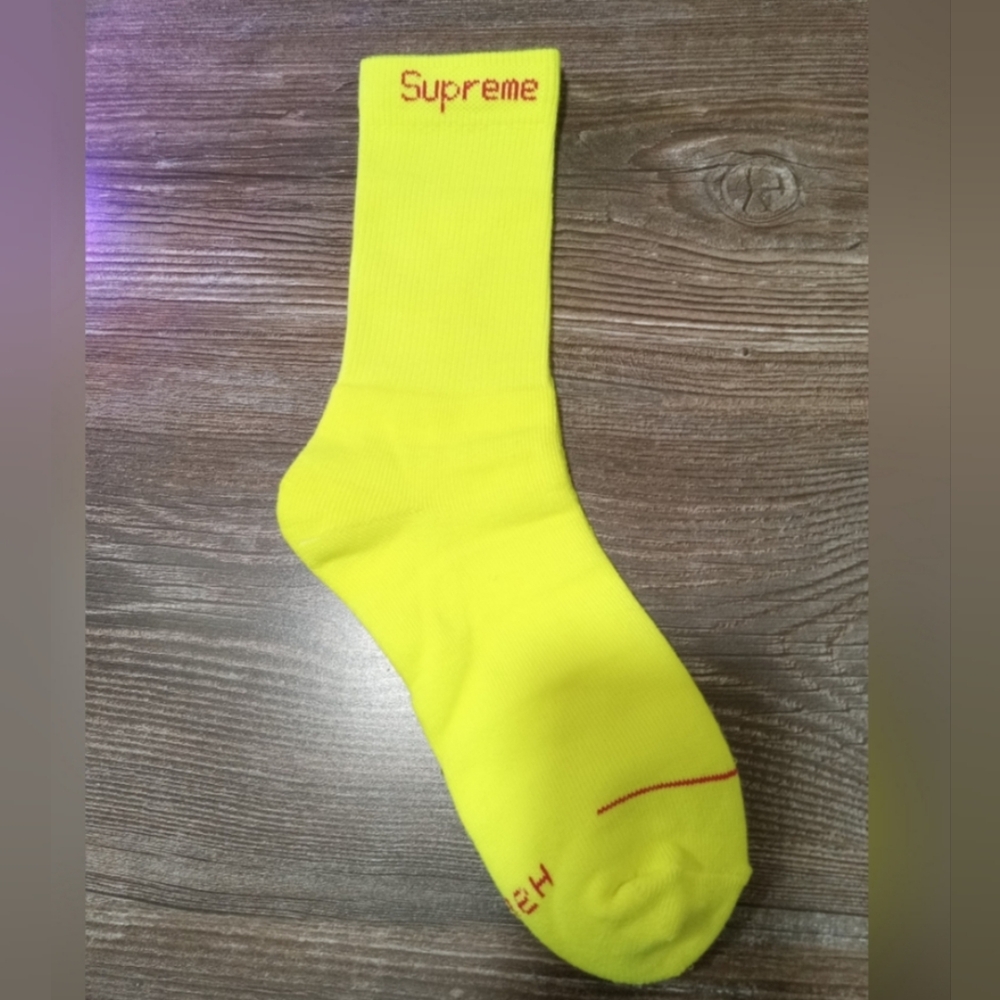 Supreme / Hanes Bright Yellow Socks